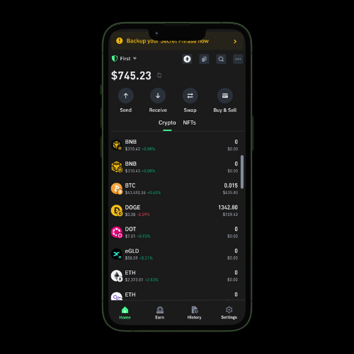 Balanced Crypto Wallet | BTC BNB DOGE ETH |